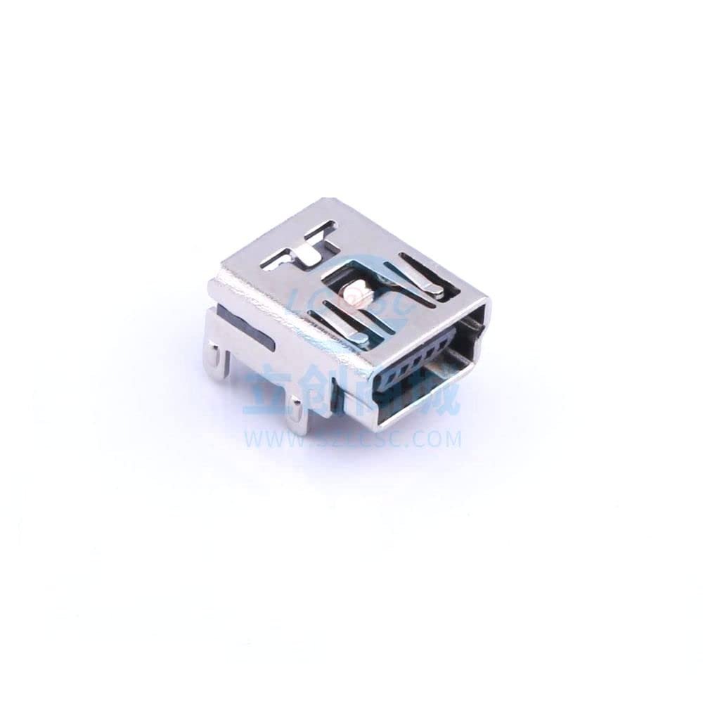10 Pcs Plug-in Mini-USB USB Connector Plug-in Mini-B UM-M5DD-W-2