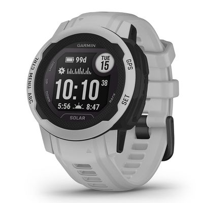 Garmin Instinct 2S Solar, Smaller-Sized Rugged Outdoor Watch with GPS, with Solar Charging Capabilities, Built for All Elements, Multi-GNSS Support, Tracback Routing and More, Mist Gray