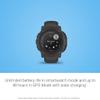 Garmin Instinct 2 Solar, Smaller-Sized Rugged Outdoor Watch with GPS, with Solar Charging Capabilities, Built for All Elements, Multi-GNSS Support, Tracback Routing and More, Graphite view 3