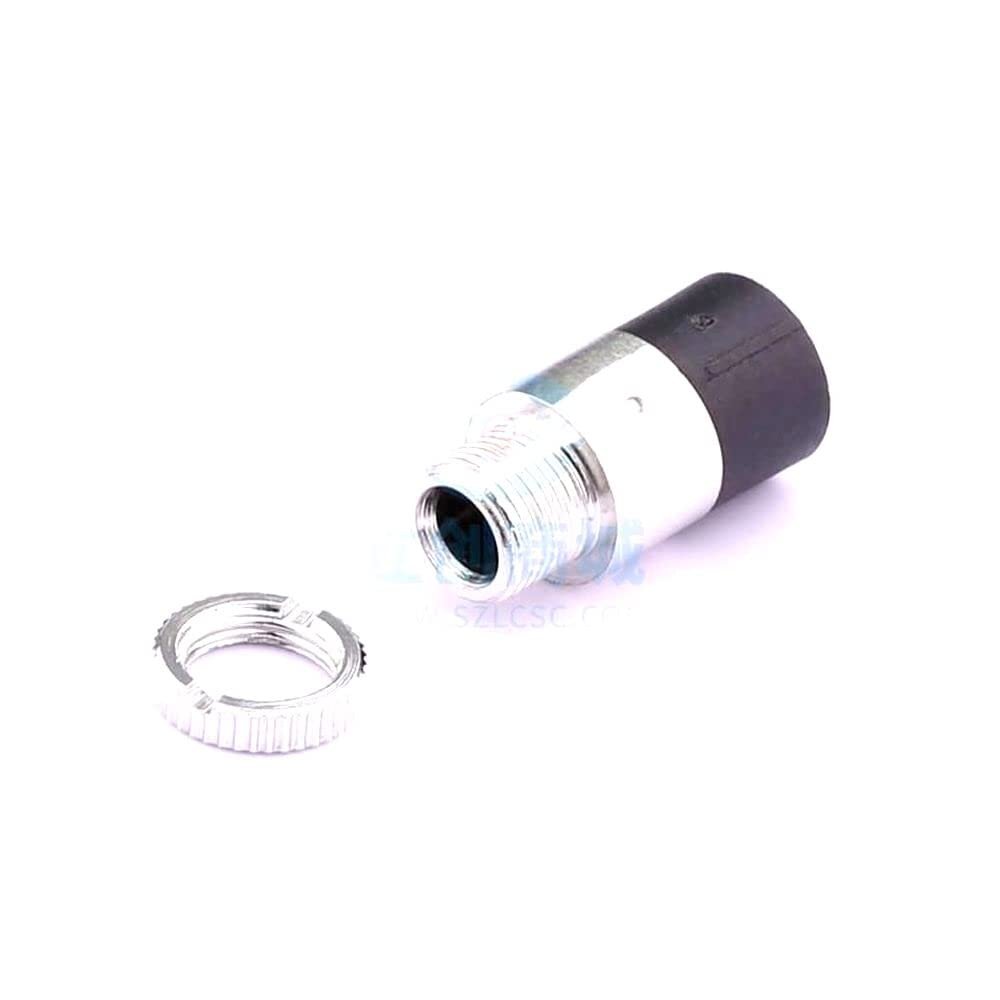 2 Pcs 3.5mm Headphone Holder Silver-Plated (Two-Piece Set) Audio Connector Plug-in 3.5mm Headphone Holder P J-3920-3A