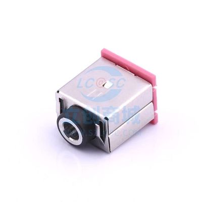2 Pcs 3.5mm Headphone Holder with Shell with Shrapnel H=15.6mm Black Head Pink Cover Audio Connector Plug-in 3.5mm Headphone Holder P J-379-TR