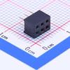 10 Pcs 2x3P 2mm Female Header Plug-in, P=2mm 2.00mm A2005HWV-2x3P view 2