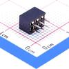 10 Pcs 2x3P 2mm Female Header Plug-in, P=2mm 2.00mm A2005HWV-2x3P view 3