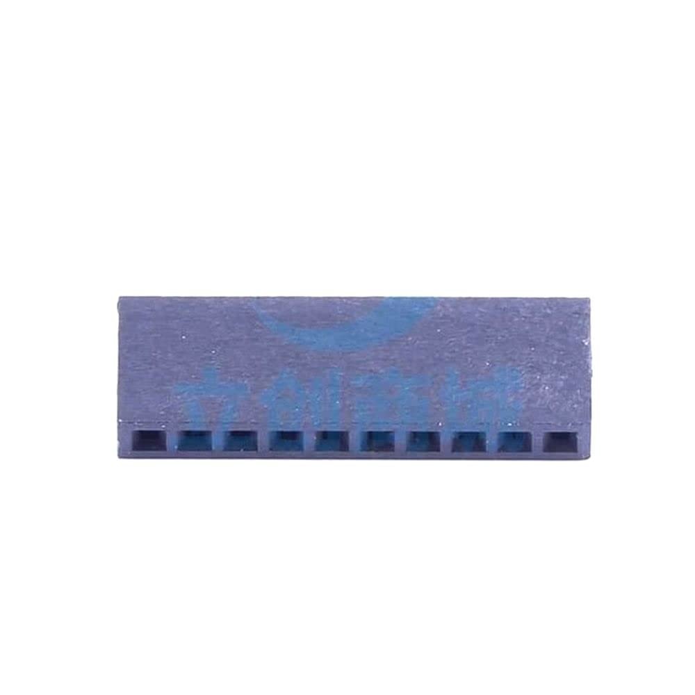 10 Pcs 1x10P1.27mm Female Header Plug-in, P=1.27mm 1.27mm B-2201S10P-A121