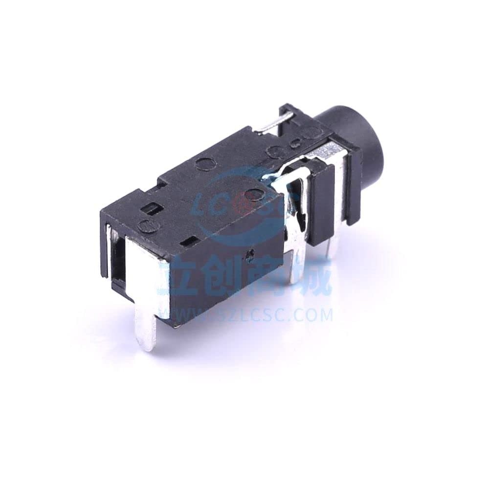 10 Pcs 3.5mm Headphone Holder Black Audio Connector Plug-in 3.5mm Headphone Holder PJ-328A0-B