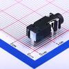 10 Pcs 3.5mm Headphone Holder Black Audio Connector Plug-in 3.5mm Headphone Holder PJ-328A0-B view 3
