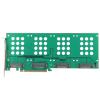 Cosiki Nvme Pcie Card, Expansion X16 Disk Array Extension Easy to Install Dual U.2 SFF8639 Interface Mini for 2.5in U.2 NVMe SSDSFF8639 PCIe Adapter view 1