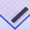 10 Pcs 1x19P 2.54mm Female Header Plug-in, P= 2.54mm 2.54mm 2.54-1 * 19P Female view 2