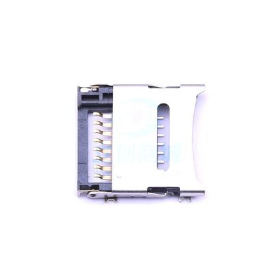 10 Pcs Card Socket Connector Mobile Phone, POS Machine Connector MICROTF flip Cover 1.6mm high Card Socket SD Card Connector SMD Card Socket XKNANO-1307-16