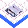 10 Pcs Card Socket Connector Mobile Phone, POS Machine Connector MICROTF flip Cover 1.6mm high Card Socket SD Card Connector SMD Card Socket XKNANO-1307-16 view 3