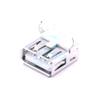 10 Pcs USB-A/F-1 * 4P 90 Degree Angled Plug K pin Female White Plastic Copper Shell USB Connector Plug-in Type-A U-USBAR04P-F002 view 1