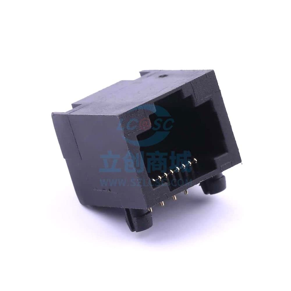 10 Pcs RJ458P/8C Full Plastic lightless Ethernet Connector (RJ45 RJ11) Plug-in RJ Socket R-RJ45R08P-A004