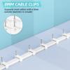 AOPOCKAN TECH Cable Clips Black 100 Pieces Ethernet Cable Clips with Steel Nails 8mm Cord Holder for Cat8 Cat7 Cat6 Flat Ethernet Cable - 0.32 inch view 2