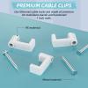 AOPOCKAN TECH Cable Clips Black 100 Pieces Ethernet Cable Clips with Steel Nails 8mm Cord Holder for Cat8 Cat7 Cat6 Flat Ethernet Cable - 0.32 inch view 4