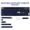 MOLGRIA Blue Hell Keycaps, PBT 129 Set for Gaming Keyboard, Cherry Profile Dye Sublimation Custom Keycaps with Japanese Font for Kailh Cherry MX 104/87/74/61 60 Keyboard ANSI Layout view 2