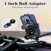 BRCOVAN 1'' Ball Mount Adapter Compatible with RAM Mounts B Size Double Socket Arm, Mounting Hole Diameter 10mm, Angled Design view 2