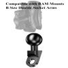 BRCOVAN 1'' Ball Mount Adapter Compatible with RAM Mounts B Size Double Socket Arm, Mounting Hole Diameter 10mm, Angled Design view 4