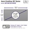 Elite Screens 158 inch CLR/ALR Projector Screen 2.35:1, Standard Throw Projection, Edge Free Ambient Light Rejecting Fixed Frame for Indoor Movie Screen Home Theater - Aeon CineGrey 3D AR158C3D-WIDE view 3