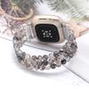 C&L Accessories Bracelet Compatible with Fitbit Versa 3/Fitbit Versa 4/Fitbit Sense 2/Fitbit Sense Bands for Women, Beaded Adjustable Gemstone Replacement Wristband Straps (Dragon vein) view 2