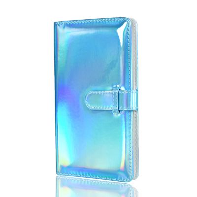 Rieibi 96 Pockets Mini Photo Album, Wallet PU Leather Photo Album for Fujifilm Instax Mini 11/8/9/7s/25/70/90 Instant Camera, Shine Colorful Photo Album for Polaroid