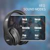 Uliptz Wireless Bluetooth Headphones, 65H Playtime, 6 EQ Sound Modes, HiFi Stereo Over Ear Headphones with Microphone, Foldable Lightweight Bluetooth 5.3 Headphone for Travel/Office/Cellphone/PC view 2