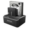 Hard Drive Dock, RSHTECH Aluminum USB 3.0 to SATA Dual Bay External Hard Drive Docking Station for 2.5 & 3.5 inch SATA HDD SSD with Offline Clone/Duplicator Function, Support UASP & 2x16TB (RSH-DS01) view 1