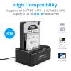 Hard Drive Dock, RSHTECH Aluminum USB 3.0 to SATA Dual Bay External Hard Drive Docking Station for 2.5 & 3.5 inch SATA HDD SSD with Offline Clone/Duplicator Function, Support UASP & 2x16TB (RSH-DS01) view 2