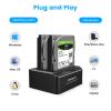 Hard Drive Dock, RSHTECH Aluminum USB 3.0 to SATA Dual Bay External Hard Drive Docking Station for 2.5 & 3.5 inch SATA HDD SSD with Offline Clone/Duplicator Function, Support UASP & 2x16TB (RSH-DS01) view 4