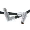 Alvin's Cables for Red-Komodo Rotatable Flexible Power-Cable 2-Pin Female to Adjustable Right-Angle 2-Pin Male Cord view 4