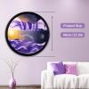 JYBBGO 17.3'' Moving Sand Art 3D Sand Painting Picture Creative Deep Sea Sandscape Living Room Decoration, 360 Rotate, Glass Crafts Solid Wood Frame, Home Office Work Decor(Purple) view 3