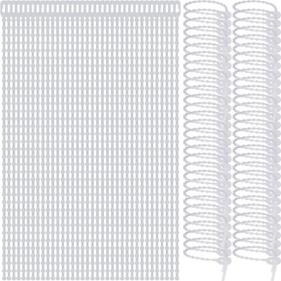 Pasow Beaded Cable Tie Wrap Releasable Reusable Zip Ties Adjustable Self Locking Nylon Cable Zip Ties - 100 Pack (6 Inch)