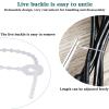 Pasow Beaded Cable Tie Wrap Releasable Reusable Zip Ties Adjustable Self Locking Nylon Cable Zip Ties - 100 Pack (6 Inch) view 3