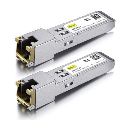 10Gtek //-  , Auto-Negotiation SFP to RJ45 Mini-GBIC Transceiver or Cisco GLC-T(10/100/1000)/SFP-GE-T(10/100/1000) Pack of 2