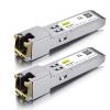 10Gtek //-  , Auto-Negotiation SFP to RJ45 Mini-GBIC Transceiver or Cisco GLC-T(10/100/1000)/SFP-GE-T(10/100/1000) Pack of 2 view 1