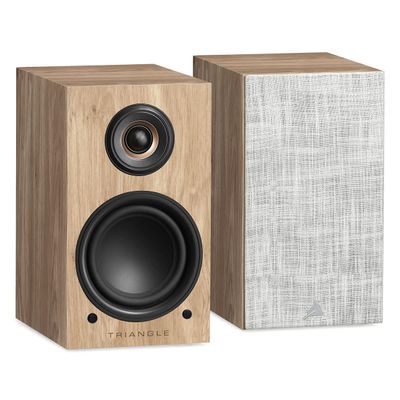 Triangle LN01A Wireless Bluetooth Bookshelf Speakers (Light Oak, Pair)