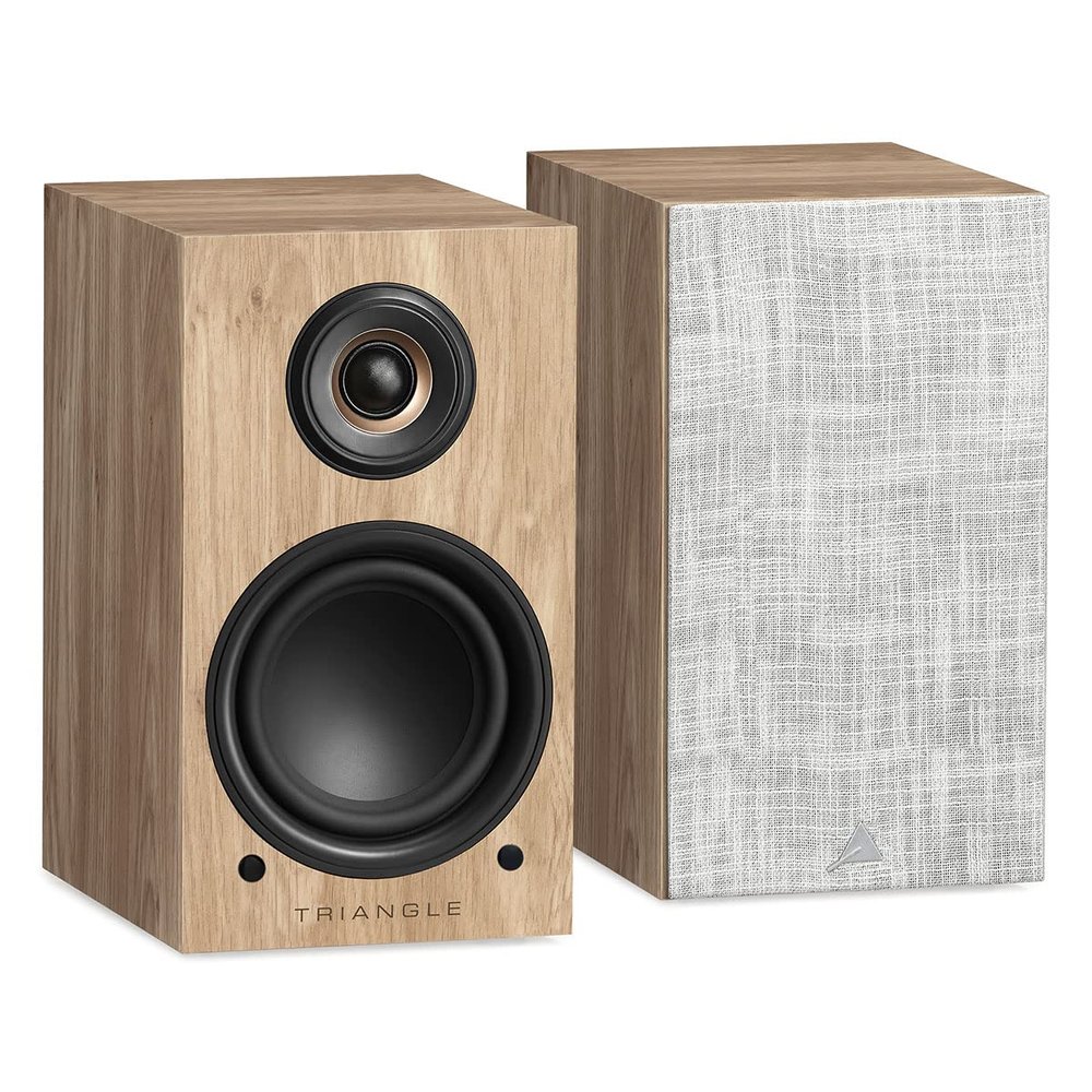 Triangle LN01A Wireless Bluetooth Bookshelf Speakers (Light Oak, Pair)