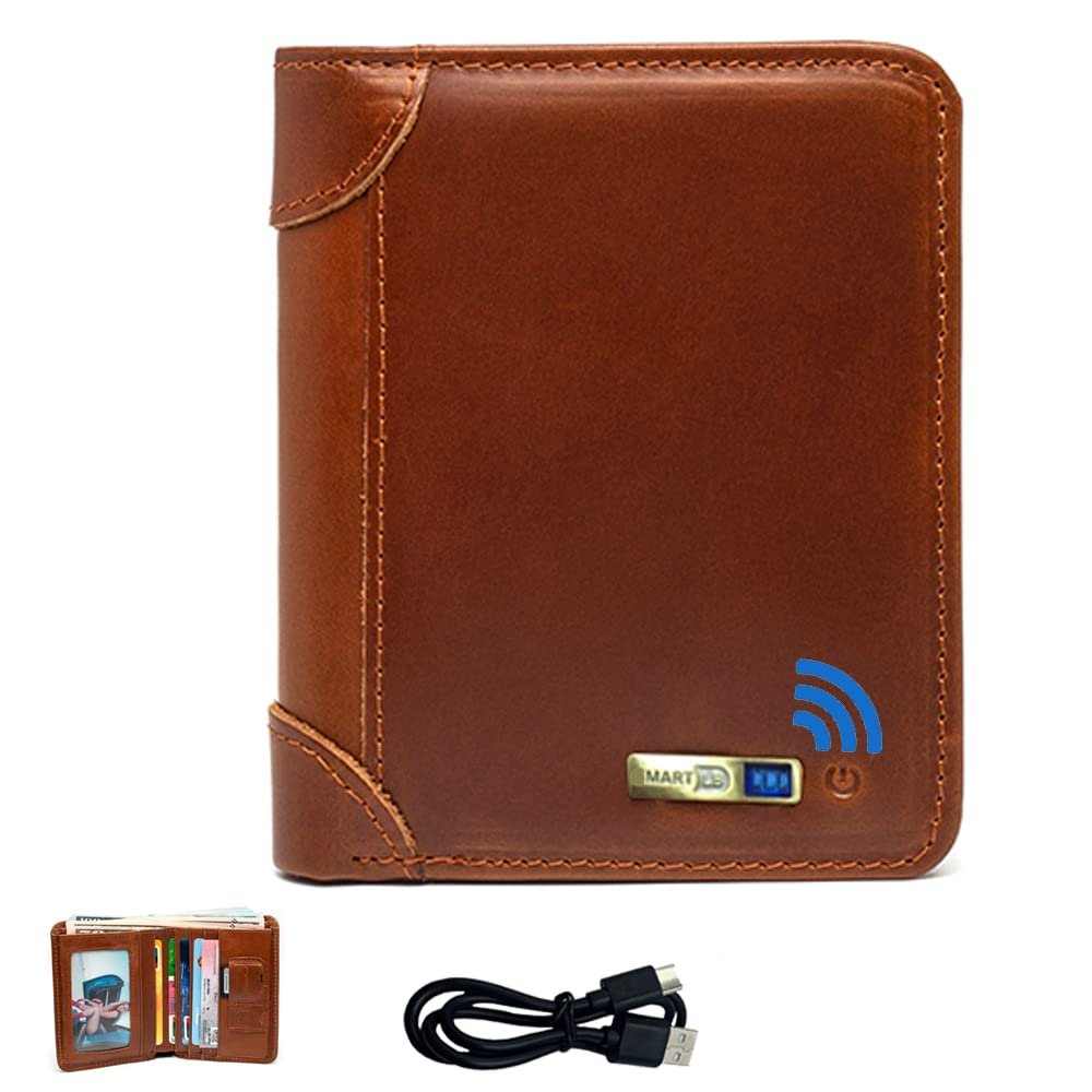 SMART LB Anti-Lost Bluetooth Leather Wallet Tracker & Finder