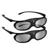 DLP 3D Glasses 2 Pack, JX30 Rechargeable 3D Active Shutter Glasses for All DLP-Link 3D Projectors, Compatible with BenQ, Optoma, Dell, Acer, Viewsonic DLP Projector, Can't Used for TV Computer view 1