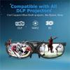 DLP 3D Glasses 2 Pack, JX30 Rechargeable 3D Active Shutter Glasses for All DLP-Link 3D Projectors, Compatible with BenQ, Optoma, Dell, Acer, Viewsonic DLP Projector, Can't Used for TV Computer view 2