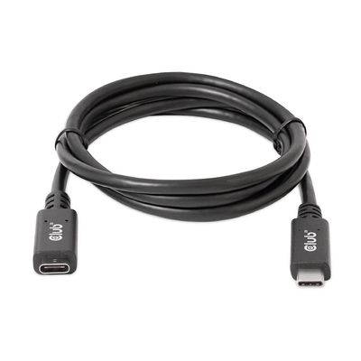 CLUB3D USB Gen1 Type-C Extension Cable 5Gbps 60W(20V/3A) 4K60Hz M/F 1m/3.28ft