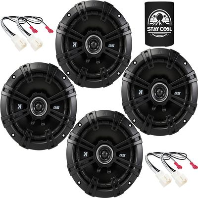 KICKER Speakers 6.5 inch for Ford Fusion 2013-2020 Upgrade Kit - 4 Pack of DS Series with Harness, Coaxial 6 1/2 Car Audio Front and Rear Door Speaker DSC650, 43DSC6504