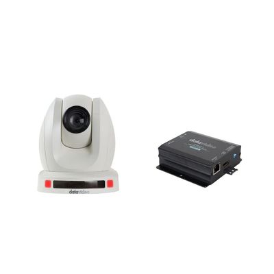 datavideo PTC-140TW-6 HDBaseT PTZ Camera with HBT-6 Receiver, White
