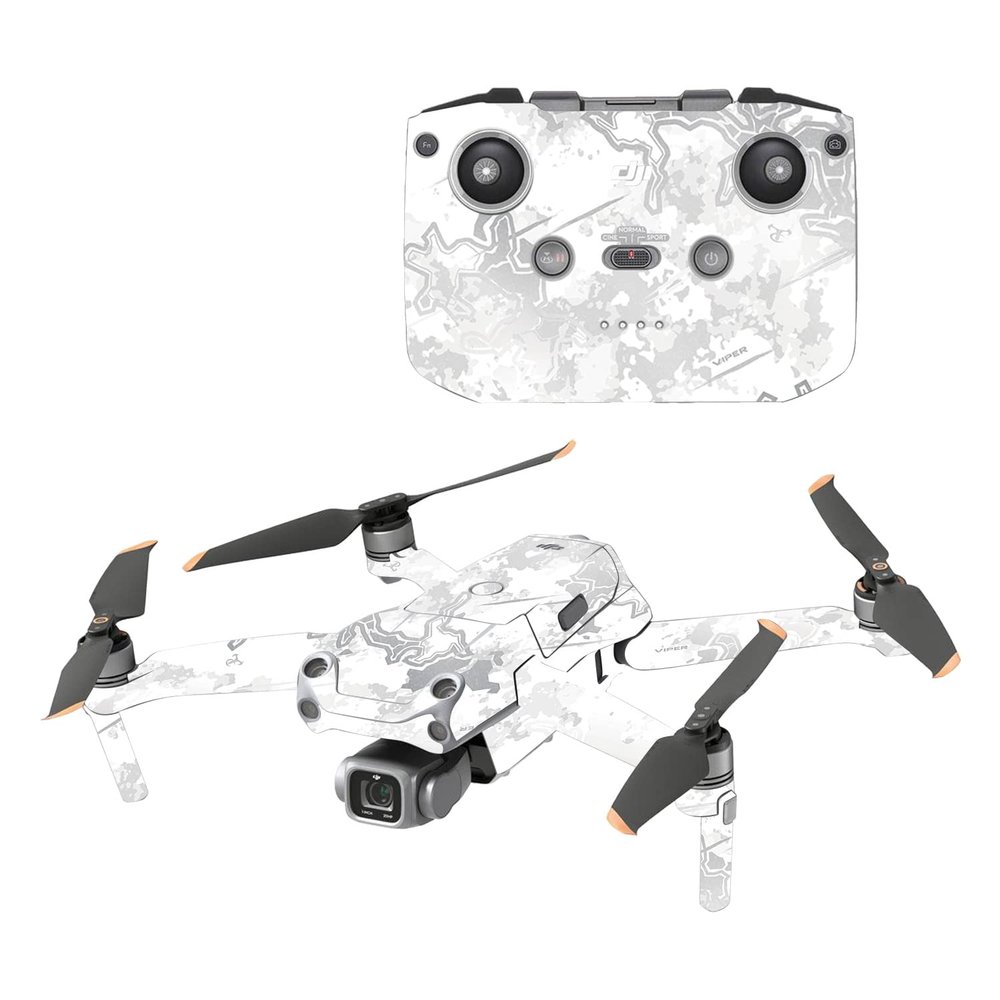 MightySkins Glossy Glitter Skin Compatible with DJI Air 2S - Viper Snow | Protective, Durable High-Gloss Glitter Finish | Easy to Apply, Remove, and Change Styles | Made in The USA