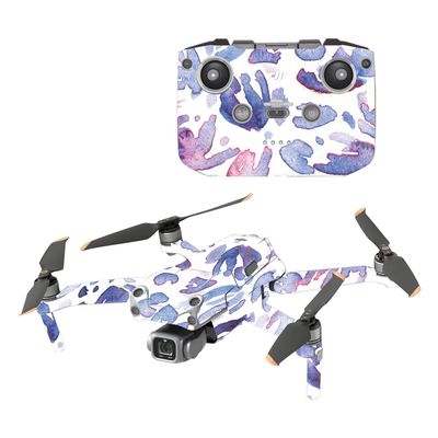 MightySkins Glossy Glitter Skin Compatible with DJI Air 2S - Blue Petals | Protective, Durable High-Gloss Glitter Finish | Easy to Apply and Change Styles | Made in The USA