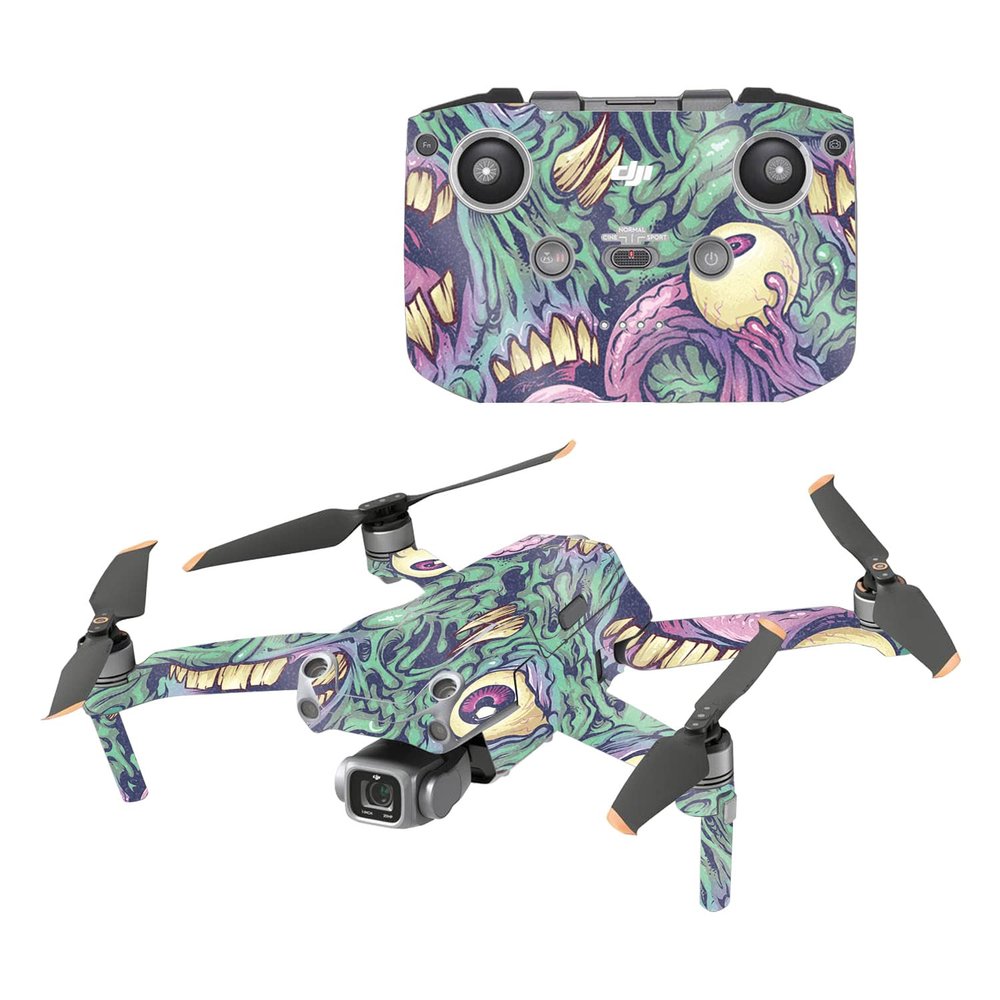 MightySkins Glossy Glitter Skin Compatible with DJI Air 2S - Eyes and Teeth | Protective, Durable High-Gloss Glitter Finish | Easy to Apply and Change Styles | Made in The USA