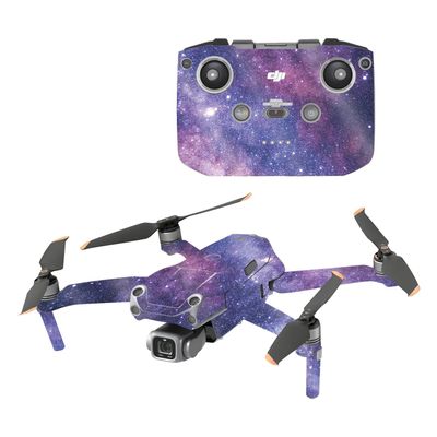 MightySkins Glossy Glitter Skin Compatible with DJI Air 2S - Violet Stars | Protective, Durable High-Gloss Glitter Finish | Easy to Apply and Change Styles | Made in The USA