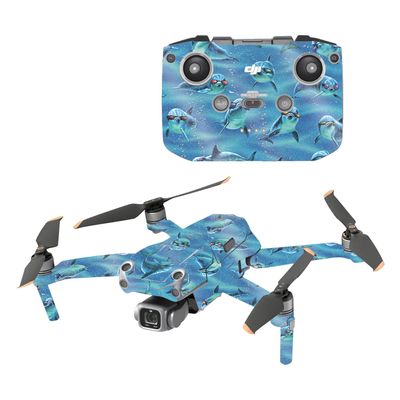 MightySkins Glossy Glitter Skin Compatible with DJI Air 2S - Dolphin Gang | Protective, Durable High-Gloss Glitter Finish | Easy to Apply and Change Styles | Made in The USA