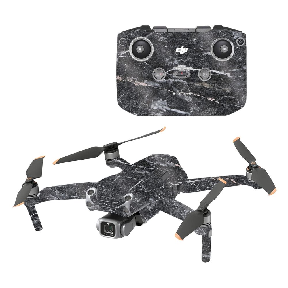 MightySkins Glossy Glitter Skin Compatible with DJI Air 2S - Onyx Marble | Protective, Durable High-Gloss Glitter Finish | Easy to Apply and Change Styles | Made in The USA