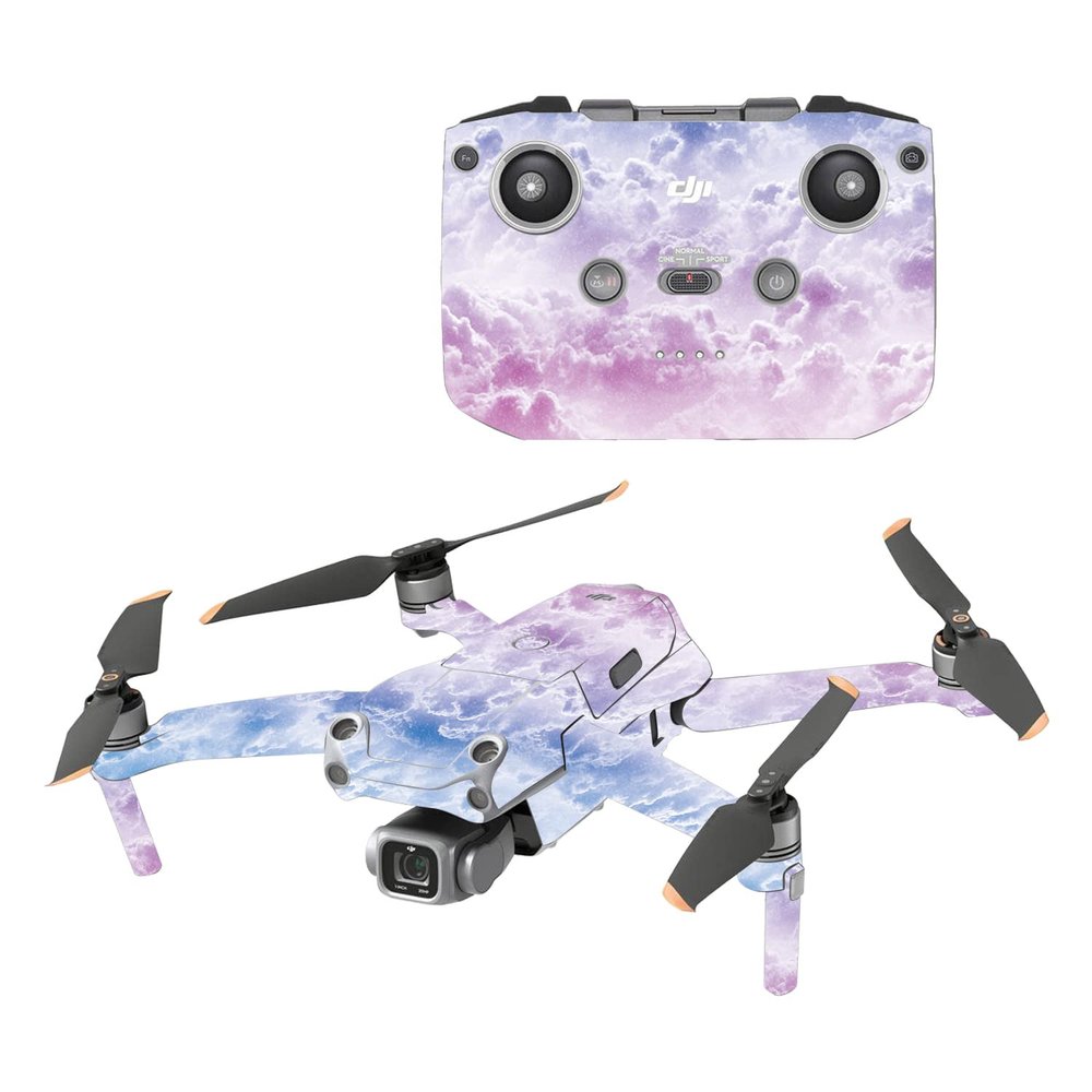 MightySkins Glossy Glitter Skin Compatible with DJI Air 2S - Candy Clouds | Protective, Durable High-Gloss Glitter Finish | Easy to Apply and Change Styles | Made in The USA