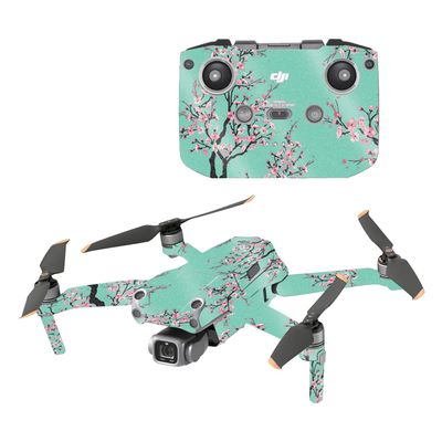 MightySkins Glossy Glitter Skin Compatible with DJI Air 2S - Cherry Blossom Tree | Protective, Durable High-Gloss Glitter Finish | Easy to Apply and Change Styles | Made in The USA